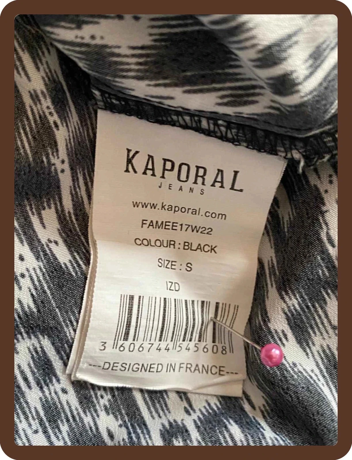 Vestido Kaporal preto e branco estampado + cinto trançado T36 – estilo boêmio chique – photo 11